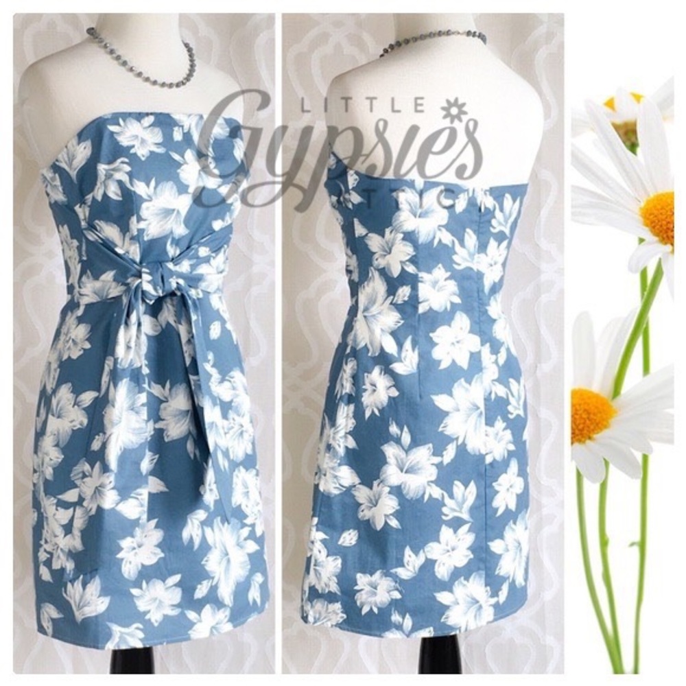 Hawaiian Hibiscus Tie-Up Mini Dress - Picture 5 of 7